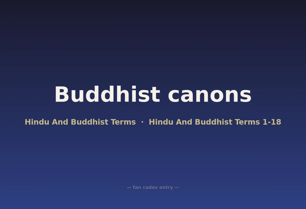 Buddhist canons